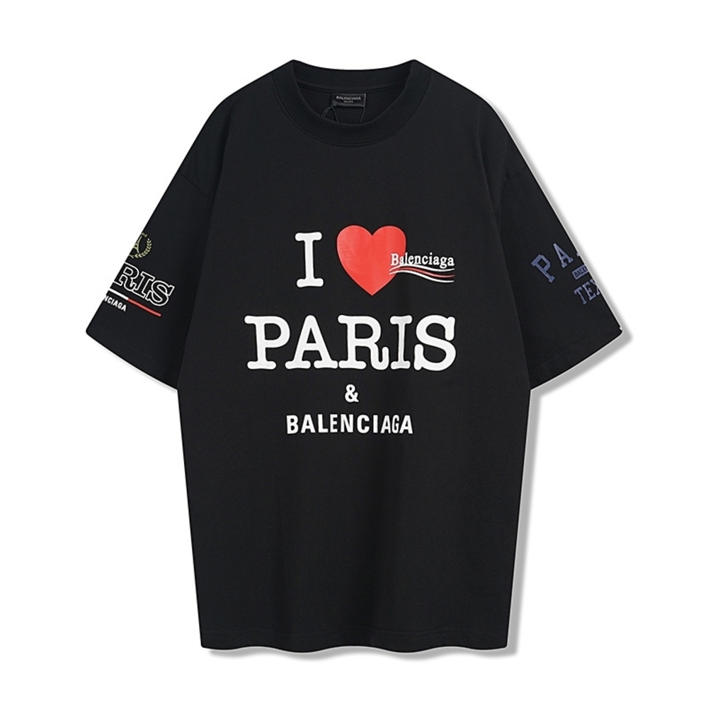 Balenciaga Black 'I Love Paris' Tee